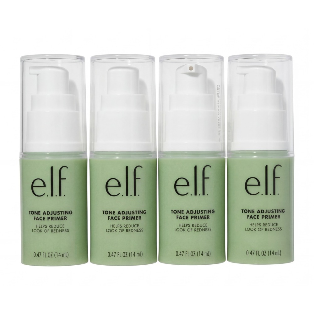 4 Pack e.l.f. Tone Adjusting Face Primer Help Reduce Redness 0.47 Fl Oz Elf